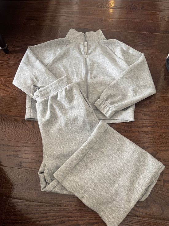 all in motion Tops - All in motion Light Gray Zip Jacket + Joggers Set